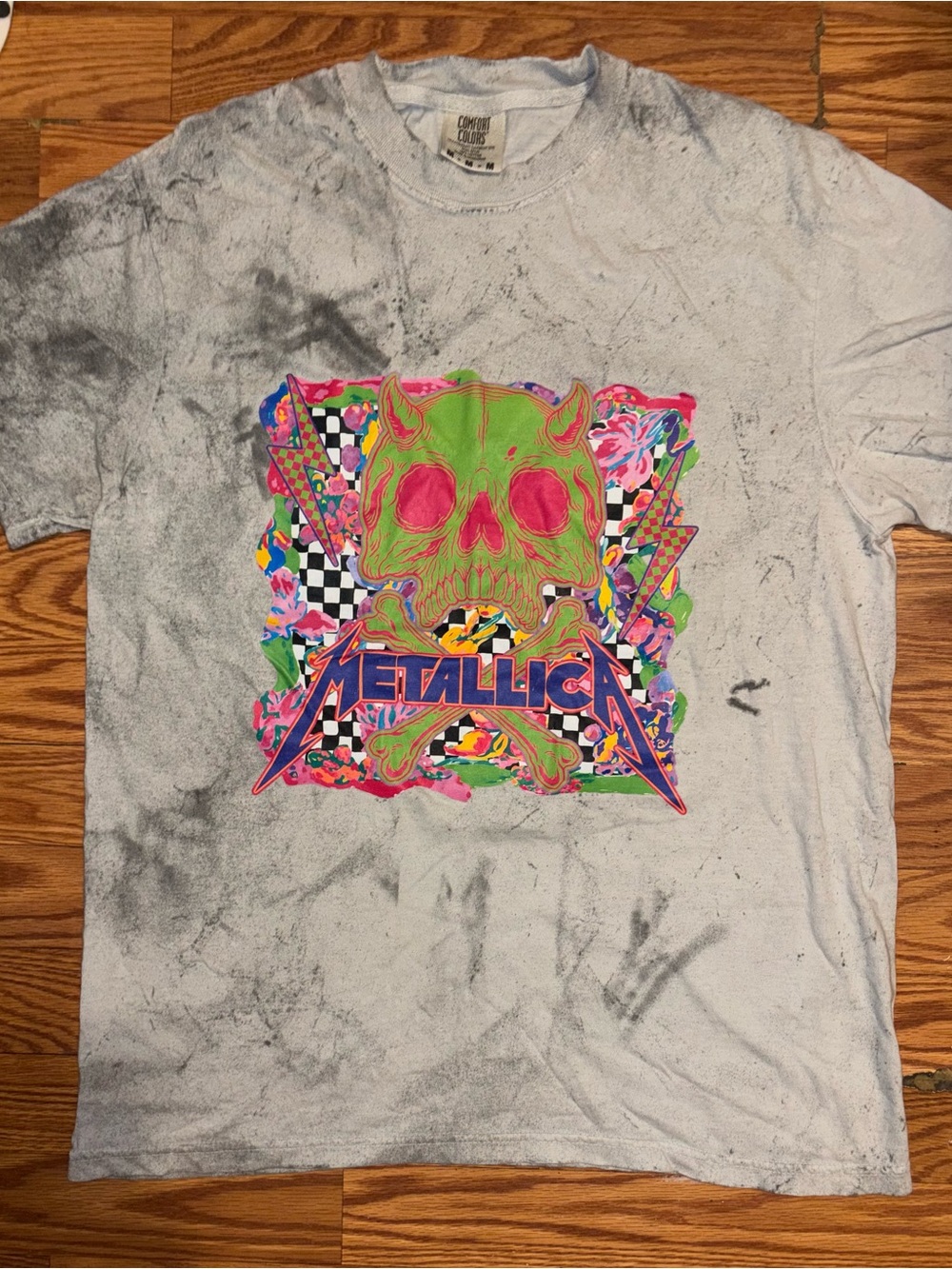 Comfort Colors Neon Skull Metallica Graphic Tee - Tie Dye Boutique Brand